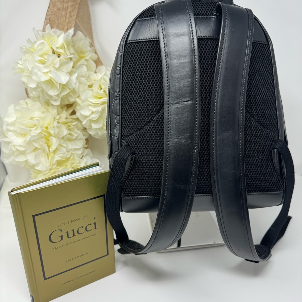 💯Authentic Gucci Black Supreme GG Monogram Mini Backpack - Picture 3 of 7
